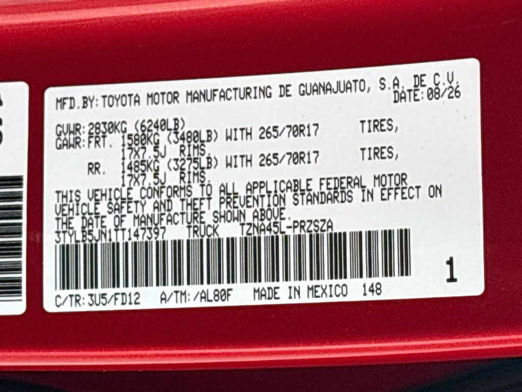 New 2026 Red Toyota TRD Off-Road image 31