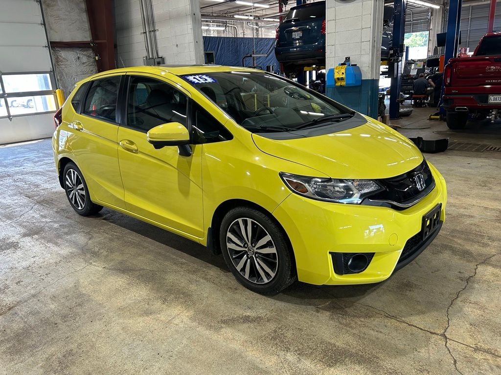 Mystic Yellow Pearl 2015 Honda Fit Hatchback Front-Wheel Drive Continuously Variable Transmission