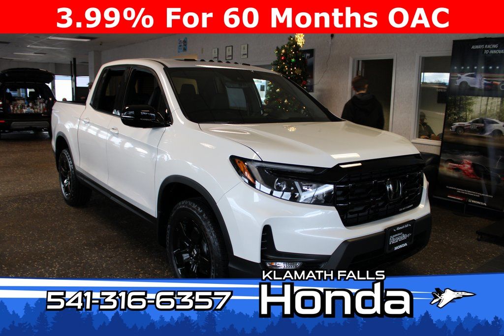 Platinum White Pearl 2026 Honda Ridgeline Black Edition AWD Pickup Truck All-Wheel Drive 9-Speed Automatic