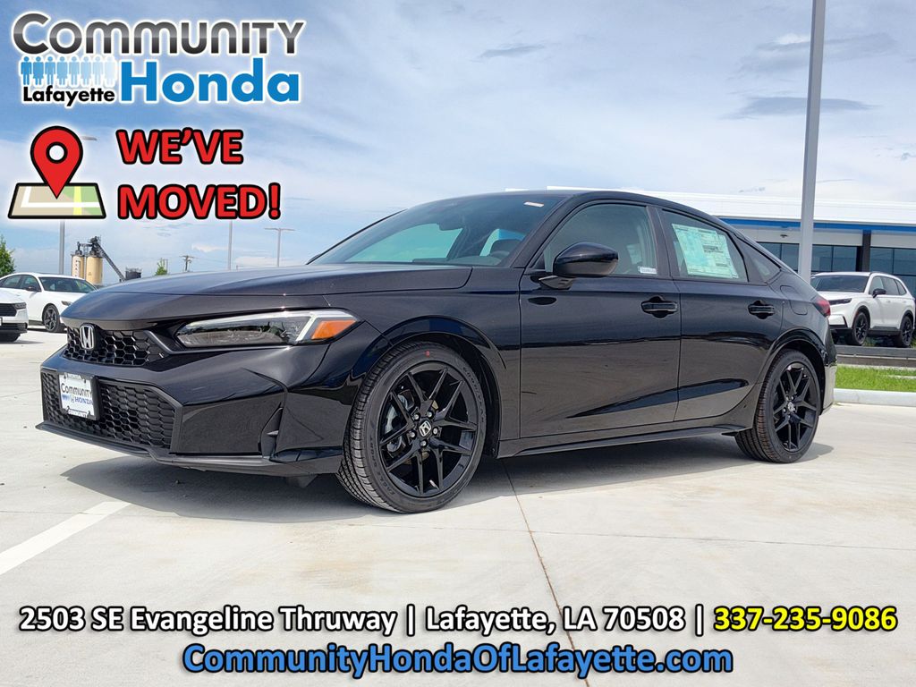 Crystal Black Pearl 2026 Honda Civic Hatchback Hatchback Front-Wheel Drive Continuously Variable Transmission