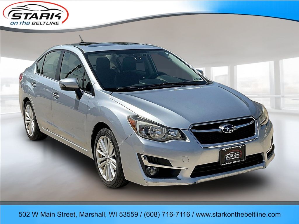 Ice Silver Metallic 2015 Subaru Impreza Sedan All-Wheel Drive Continuously Variable Transmission