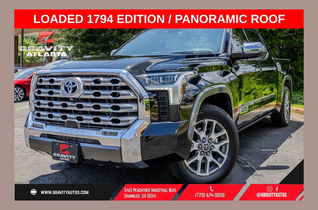 Midnight Black Metallic 2023 Toyota Tundra Hybrid Pickup Truck 4X2 Automatic