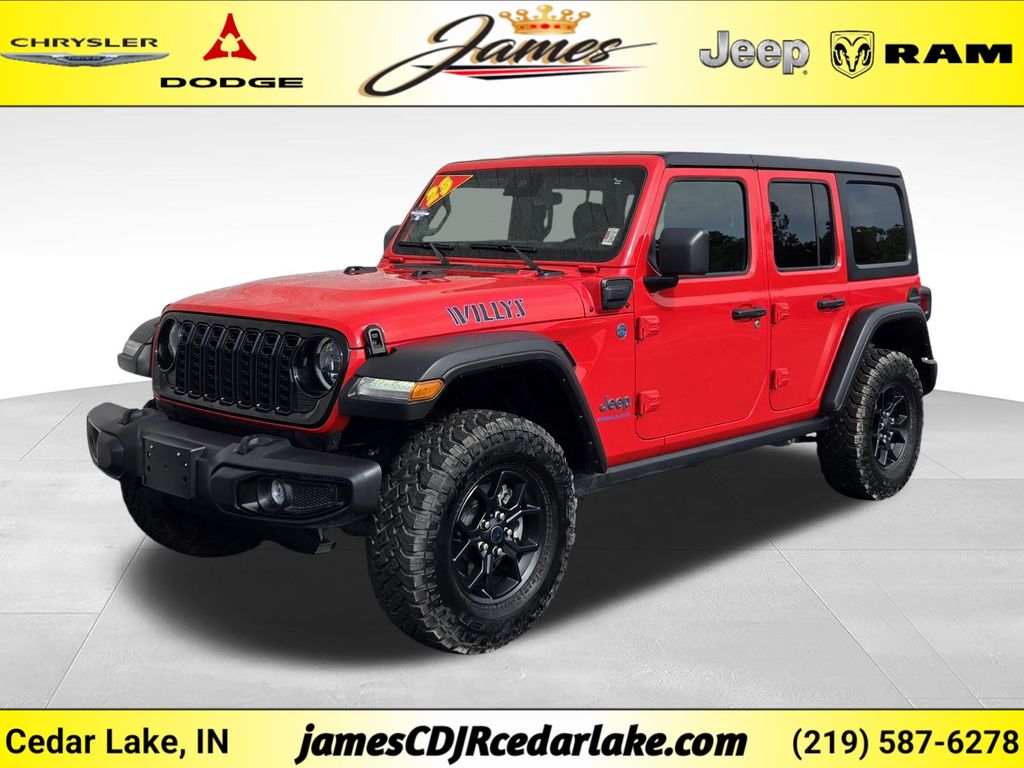 Firecracker Red Clearcoat 2025 Jeep Wrangler 4xe SUV / Crossover Four-Wheel Drive 8-Speed Automatic