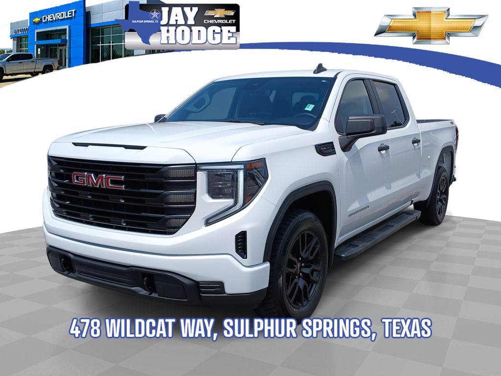 White 2023 GMC Sierra 1500 Pro Crew Cab 4WD Pickup Truck Four-Wheel Drive Automatic