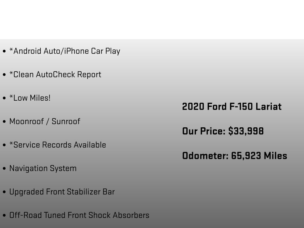 2020 Ford F-150 Lariat White at Carlisle Cadillac Buick GMC