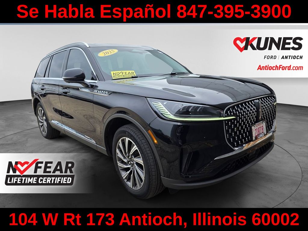 Infinite Black Metallic Clearcoat 2025 Lincoln Aviator SUV / Crossover All-Wheel Drive Automatic