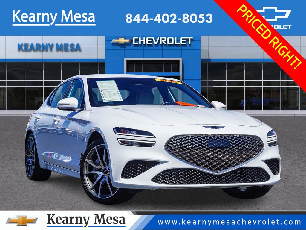 Alta White 2025 Genesis G70 2.5T Standard RWD Sedan Rear-Wheel Drive 8-Speed Automatic