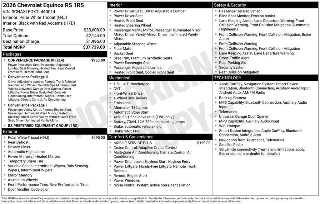 Certified Used 2026 White Chevrolet RS image 5