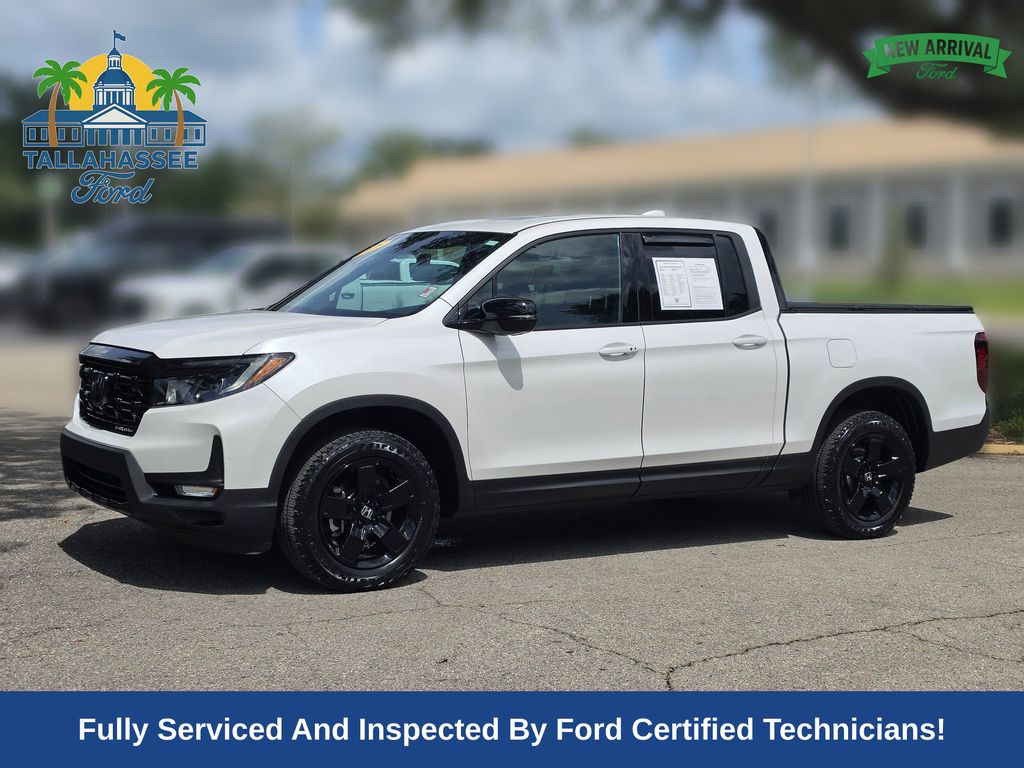 Platinum White Pearl 2025 Honda Ridgeline Black Edition AWD Pickup Truck All-Wheel Drive 9-Speed Automatic