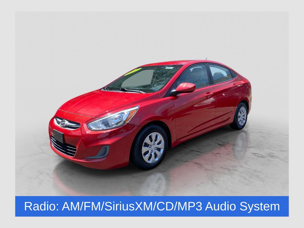Red Metallic 2017 Hyundai Accent Sedan Front-Wheel Drive 6-Speed Automatic