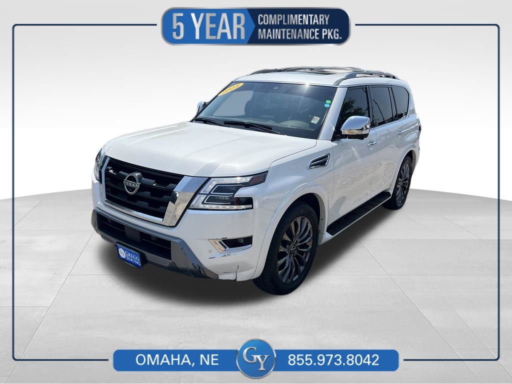 Aspen White Tricoat 2023 Nissan Armada SUV / Crossover Four-Wheel Drive 7-Speed Automatic