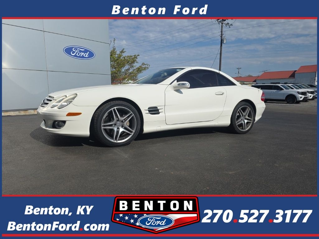 Alabaster White 2007 Mercedes-Benz SL-Class SL 550 Convertible Rear-Wheel Drive 7-Speed Automatic