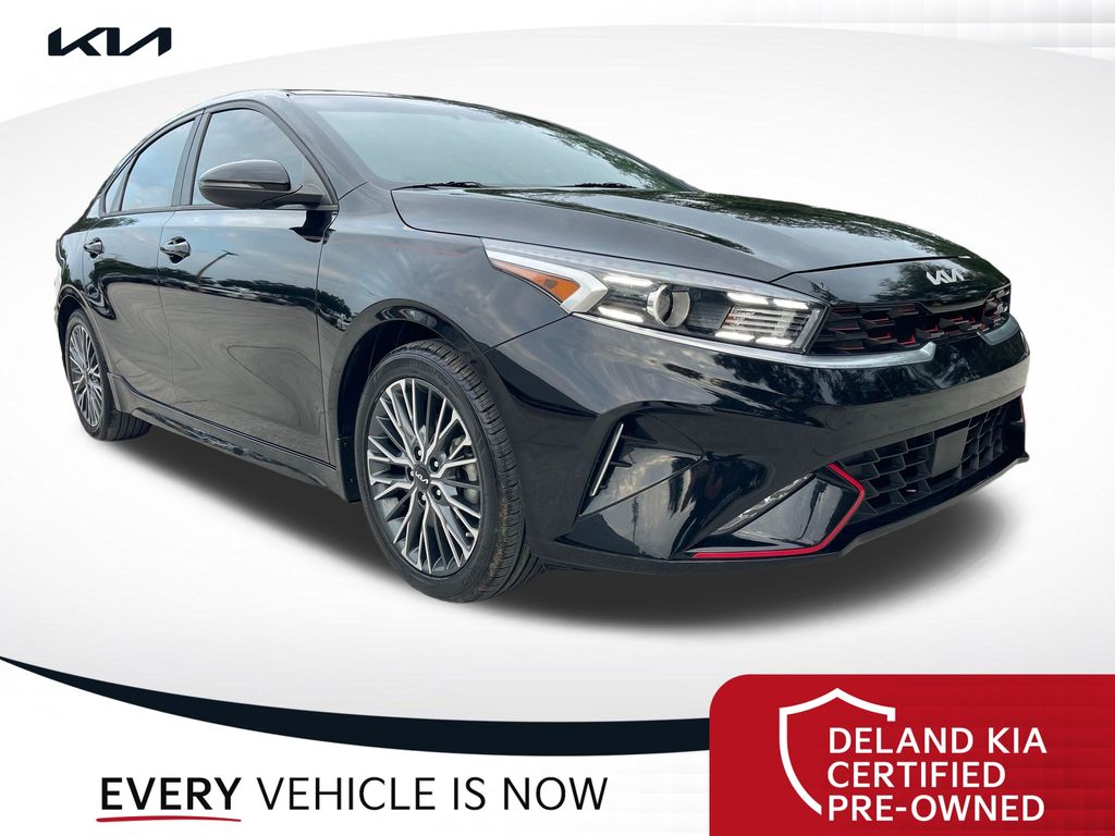 Aurora Black 2024 Kia Forte Sedan Front-Wheel Drive Continuously Variable Transmission