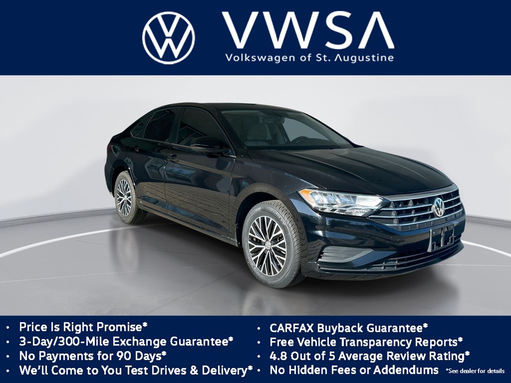 Black Uni 2021 Volkswagen Jetta SE FWD Sedan Front-Wheel Drive 8-Speed Automatic