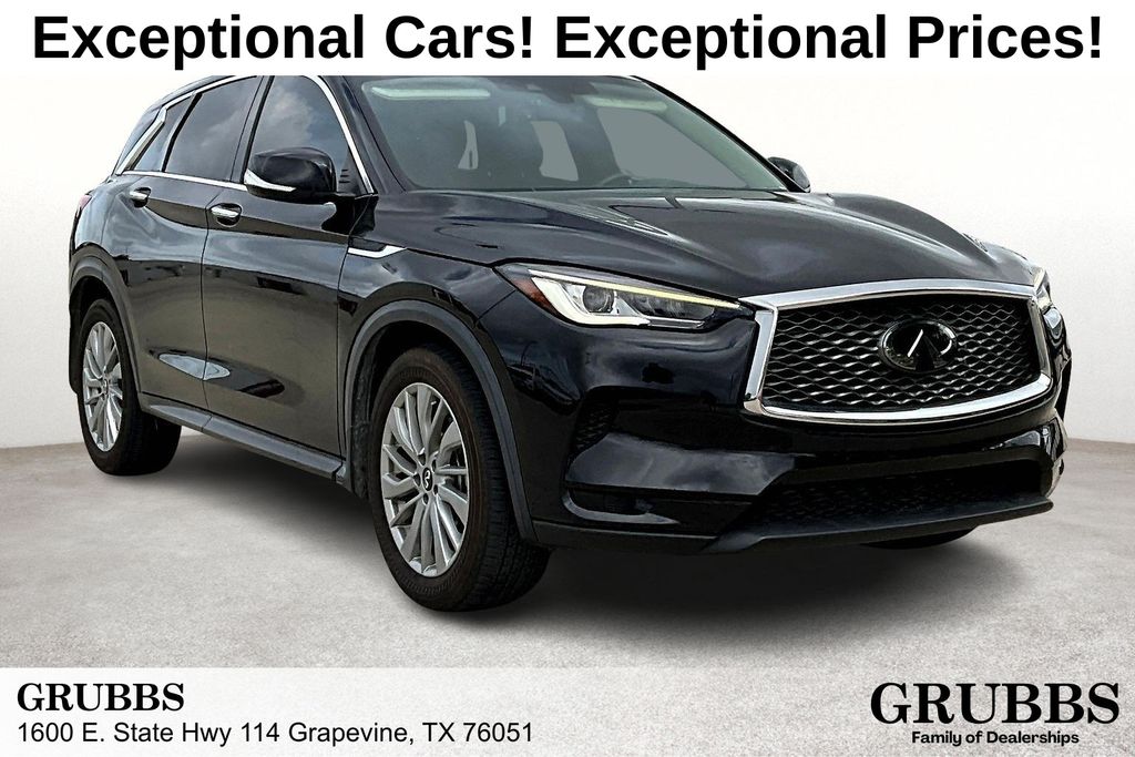 Black Obsidian 2023 INFINITI QX50 Pure FWD SUV / Crossover Front-Wheel Drive Continuously Variable Transmission