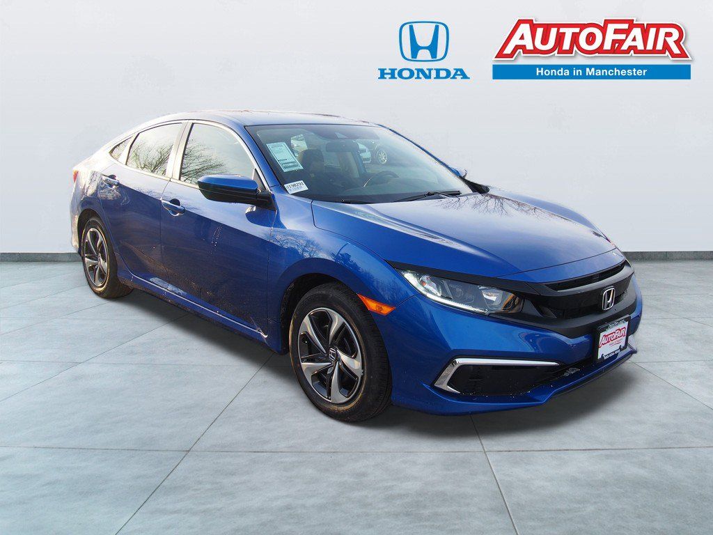 Aegean Blue Metallic 2021 Honda Civic Sedan Front-Wheel Drive Continuously Variable Transmission