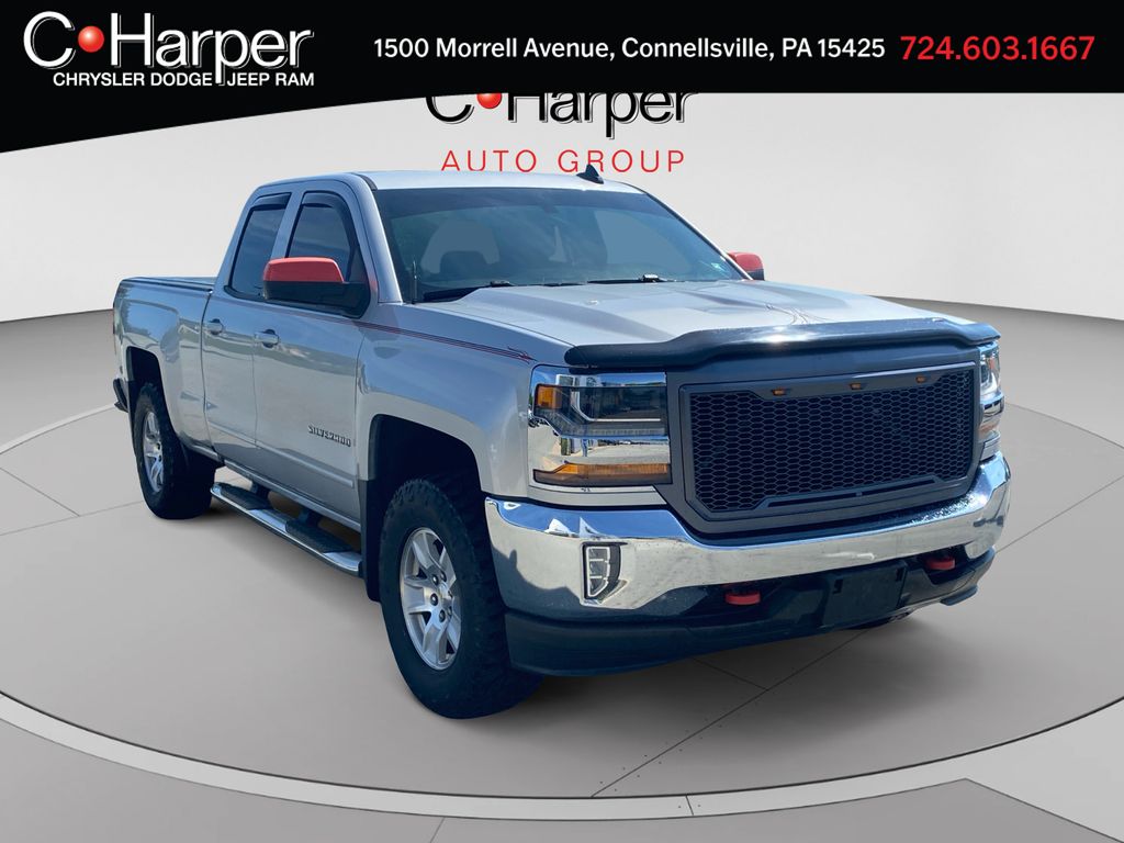 Silver Ice Metallic 2016 Chevrolet Silverado 1500 Pickup Truck Four-Wheel Drive 6-Speed Automatic Overdrive