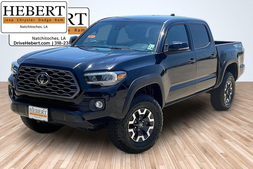 Midnight Black Metallic 2021 Toyota Tacoma TRD Off Road Double Cab 4WD Pickup Truck Four-Wheel Drive 6-Speed Automatic