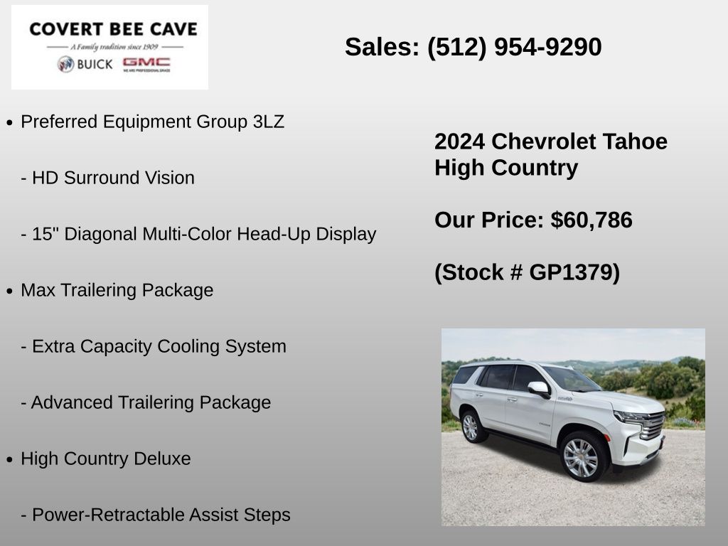 Used Car 2024 Chevrolet Tahoe  High Country For Sale Under $70,000 In Austin, Texas