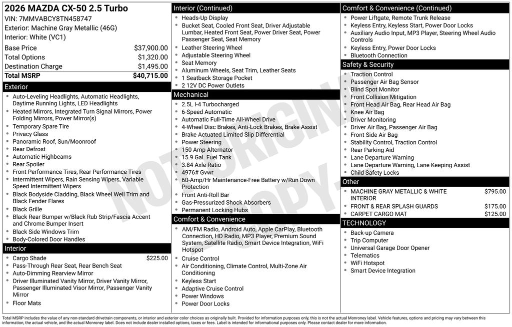 2026 Mazda CX-50 2.5 Turbo
