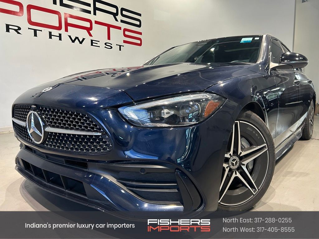 Blue 2022 Mercedes-Benz C-Class Sedan All-Wheel Drive 9-Speed Automatic