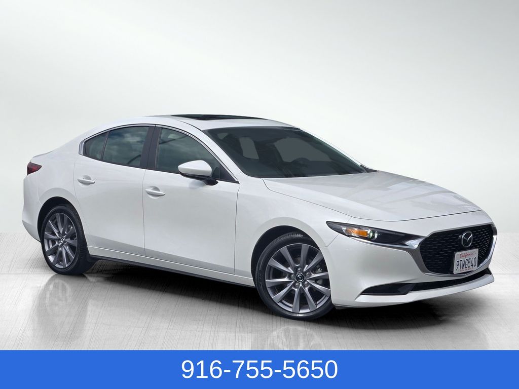 Snowflake White Pearl 2025 Mazda MAZDA3 Sedan Front-Wheel Drive 6-Speed Automatic