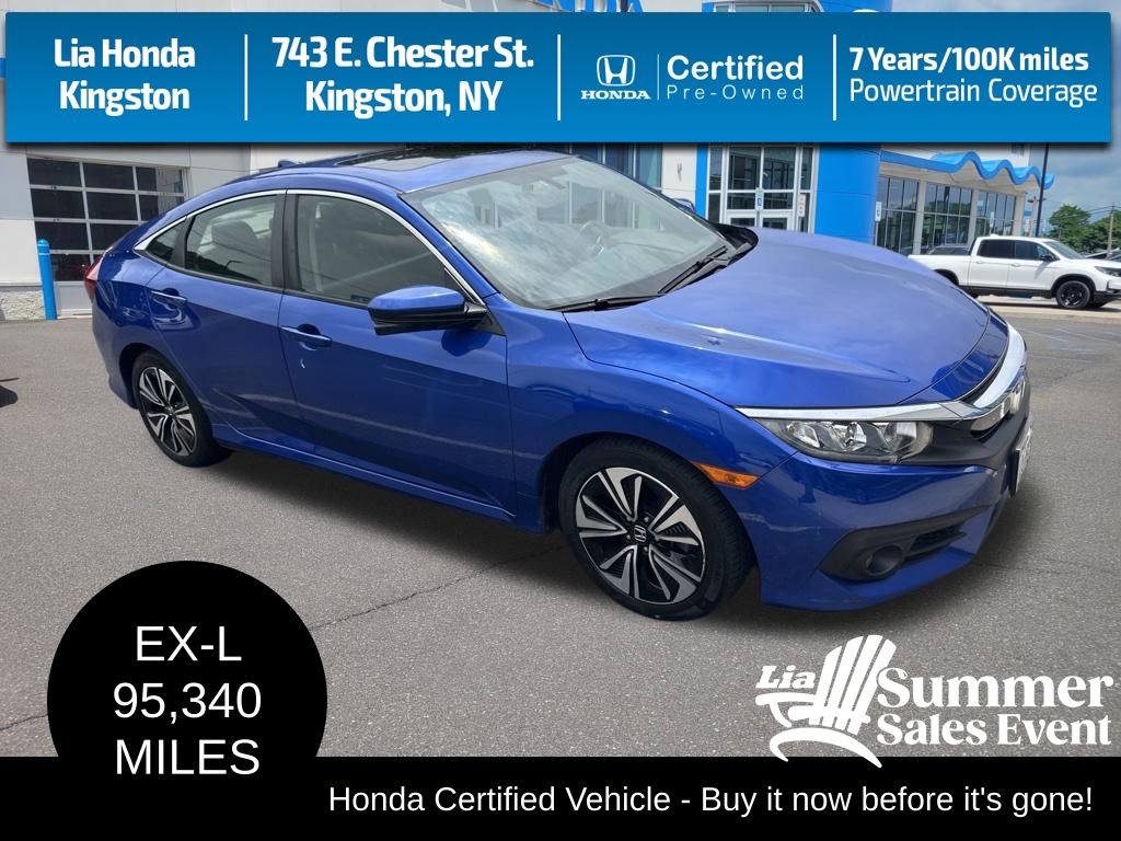 Aegean Blue Metallic 2018 Honda Civic Sedan Front-Wheel Drive Continuously Variable Transmission