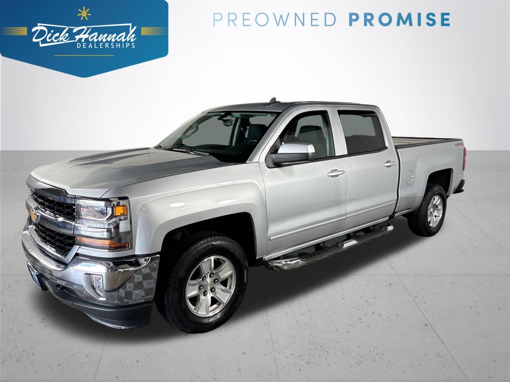 Silver Ice Metallic 2017 Chevrolet Silverado 1500 LT Crew Cab 4WD Pickup Truck Four-Wheel Drive 6-Speed Automatic Overdrive