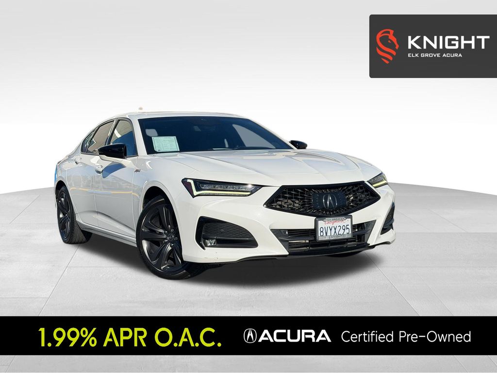 Platinum White Pearl 2021 Acura TLX SH-AWD with A-Spec Package Sedan All-Wheel Drive Automatic