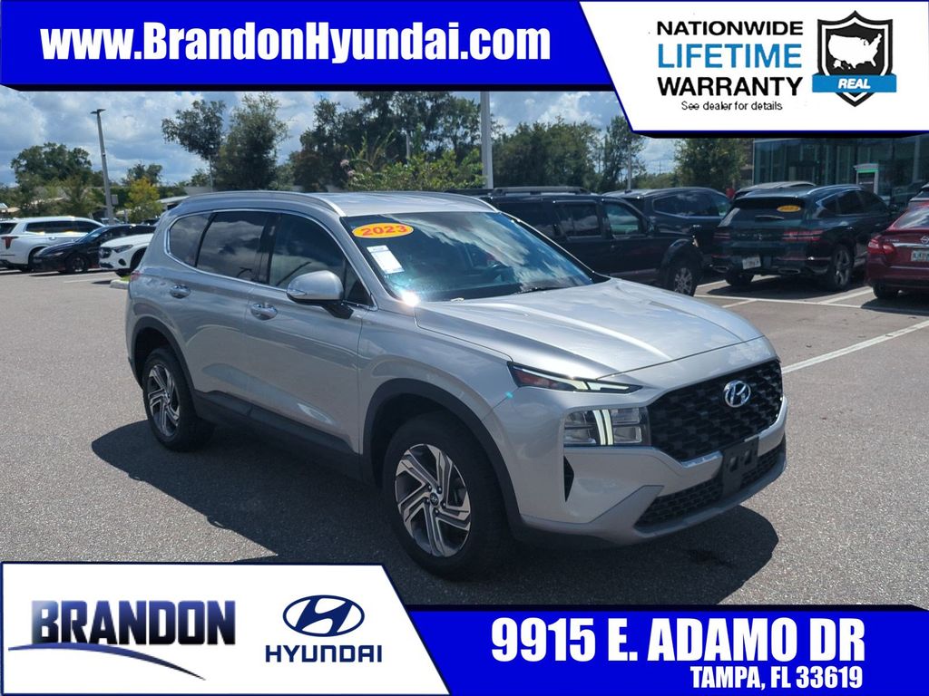 Shimmering Silver 2023 Hyundai Santa Fe SUV / Crossover All-Wheel Drive 8-Speed Automatic