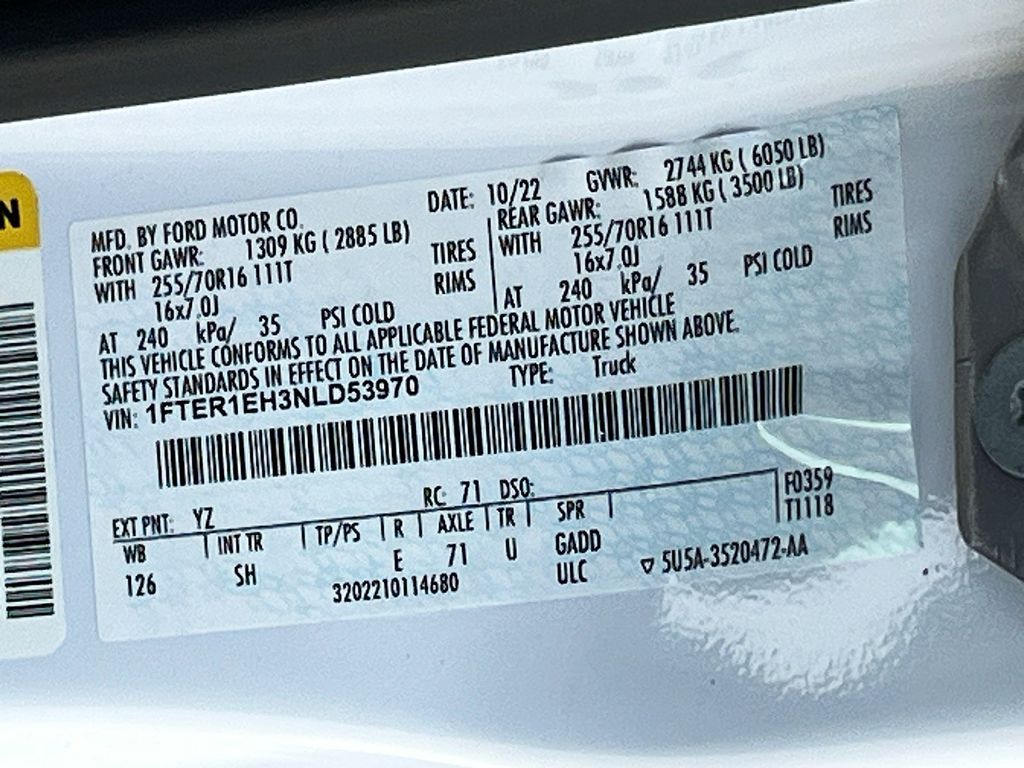 2022 Ford Ranger XL White at Shottenkirk Kia Fort Bend