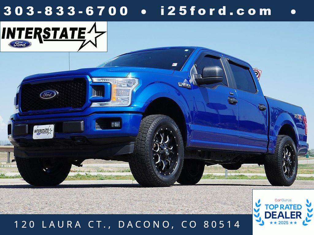 Lightning Blue 2018 Ford F-150 Pickup Truck Four-Wheel Drive Automatic