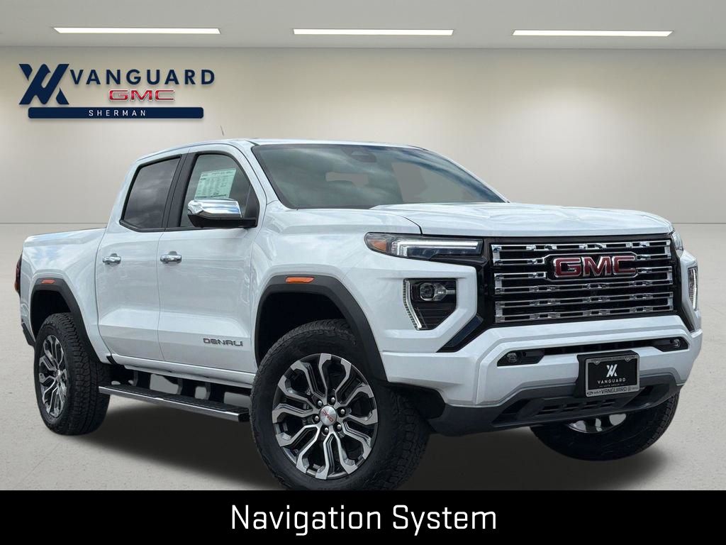 Summit White 2026 GMC Canyon Denali Crew Cab 4WD Pickup Truck Four-Wheel Drive 8-Speed Automatic
