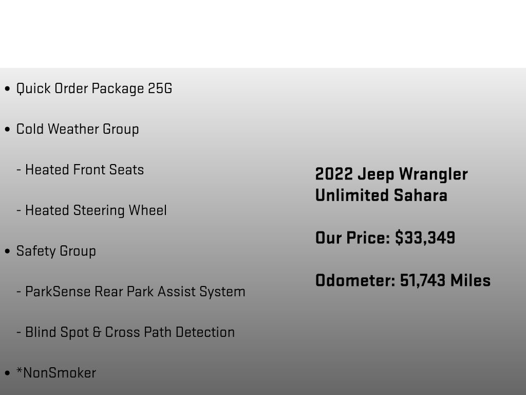 2022 Jeep Wrangler Unlimited Sahara Gray at Klick Lewis Buick Chevrolet