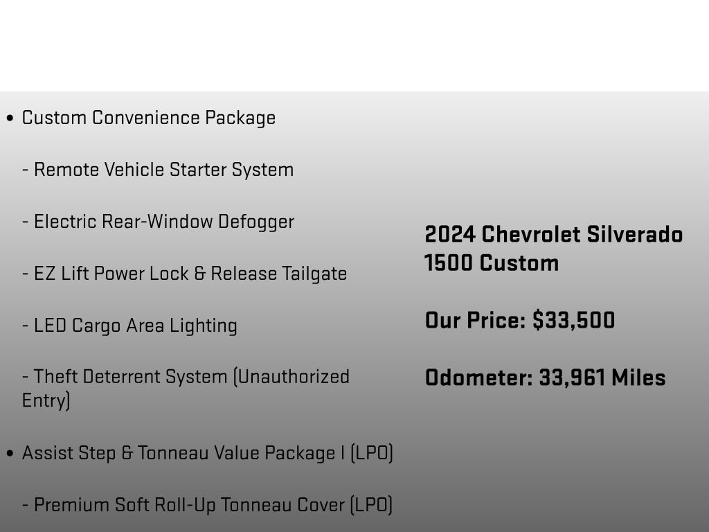 2024 Chevrolet Silverado 1500 Custom Gray at Carlisle Cadillac Buick GMC