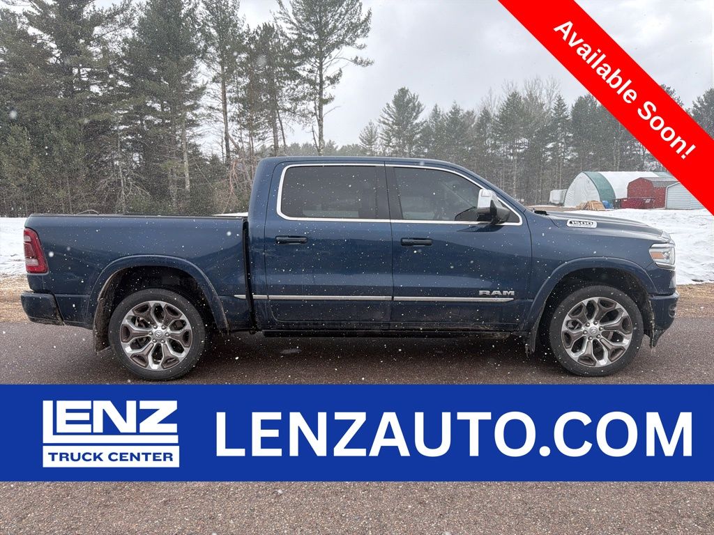 Patriot Blue Pearlcoat 2024 RAM 1500 Limited Crew Cab 4WD Pickup Truck Four-Wheel Drive 8-Speed Automatic