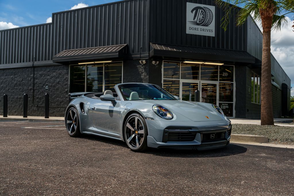Gray (Arctic Grey) 2025 Porsche 911 Convertible All-Wheel Drive 8-Speed Automatic