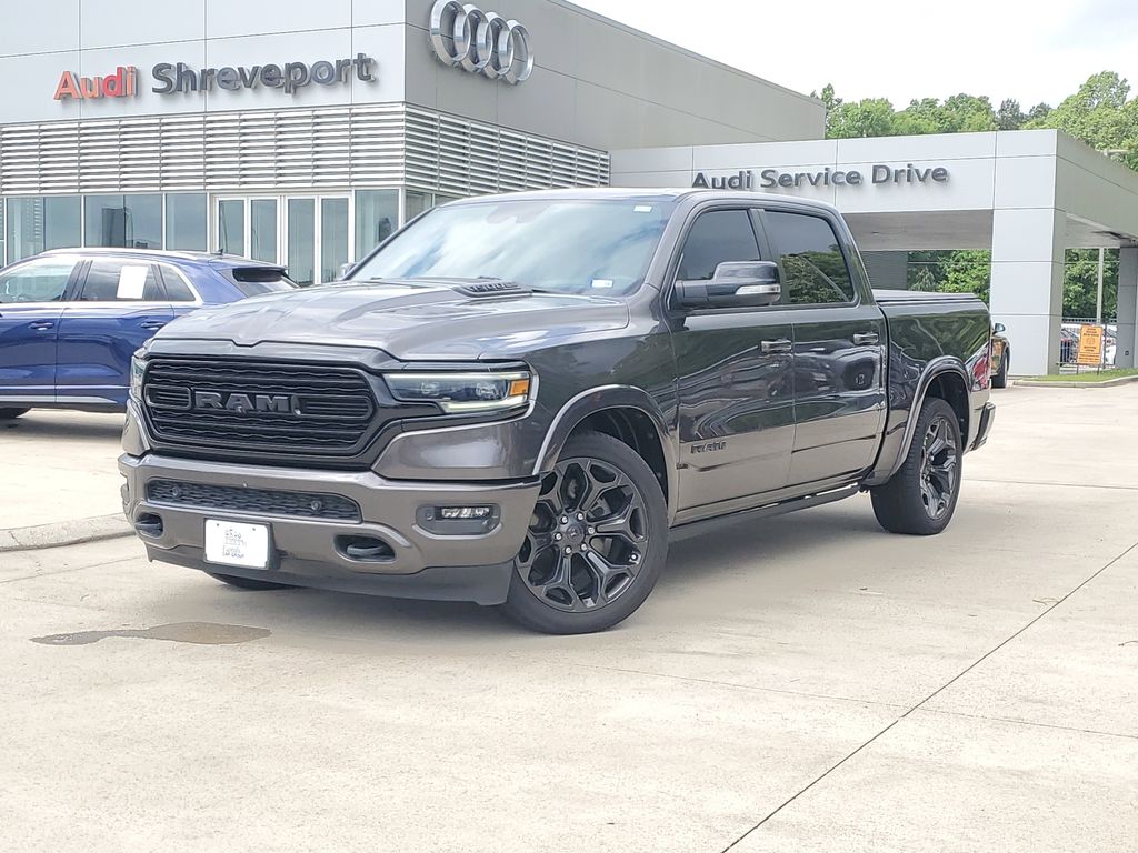 Gray (Granite Crystal Metallic Clearcoat) 2021 RAM 1500 Limited Crew Cab 4WD Pickup Truck Four-Wheel Drive 8-Speed Automatic