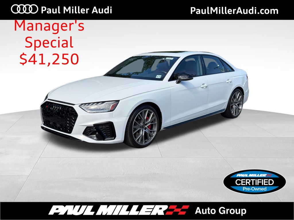 Glacier White Metallic 2024 Audi S4 Sedan All-Wheel Drive 8-Speed Automatic