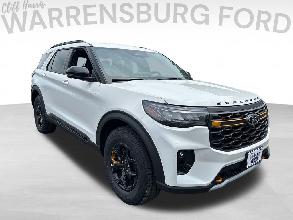 Star White Metallic Tri-Coat 2026 Ford Explorer SUV / Crossover All-Wheel Drive Automatic
