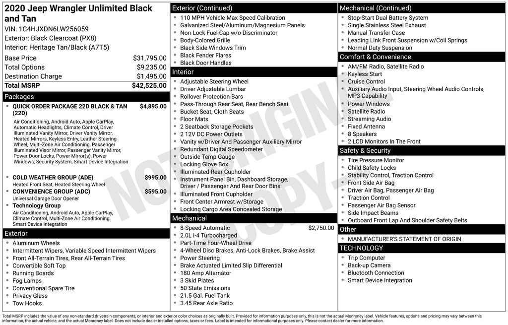 2020 Jeep Wrangler Unlimited Black and Tan - Photo 40
