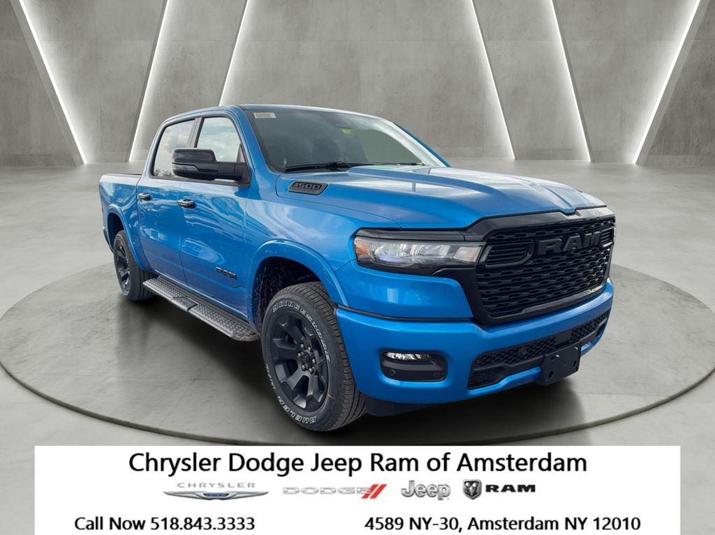Hydro Blue Pearlcoat 2026 RAM 1500 Pickup Truck Four-Wheel Drive 8-Speed Automatic