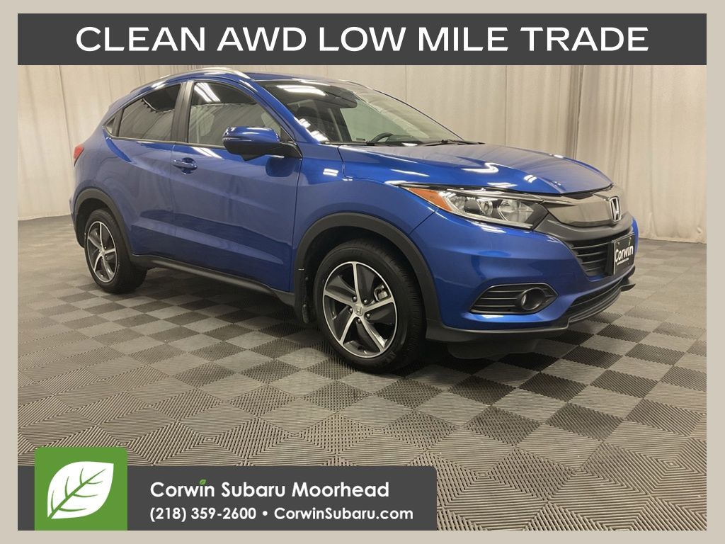 Aegean Blue Metallic 2022 Honda HR-V SUV / Crossover All-Wheel Drive Continuously Variable Transmission