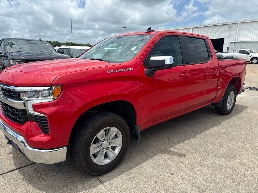 Red Hot 2025 Chevrolet Silverado 1500 LT Crew Cab 4WD Pickup Truck Four-Wheel Drive Automatic