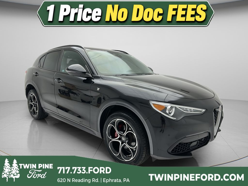 Vulcano Black Metallic 2023 Alfa Romeo Stelvio SUV / Crossover All-Wheel Drive Automatic