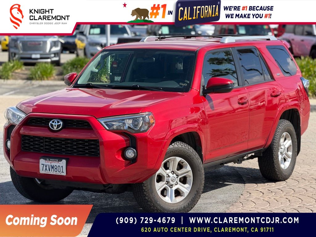 Barcelona Red Metallic 2016 Toyota 4Runner SUV / Crossover 4X2 5-Speed Automatic Overdrive