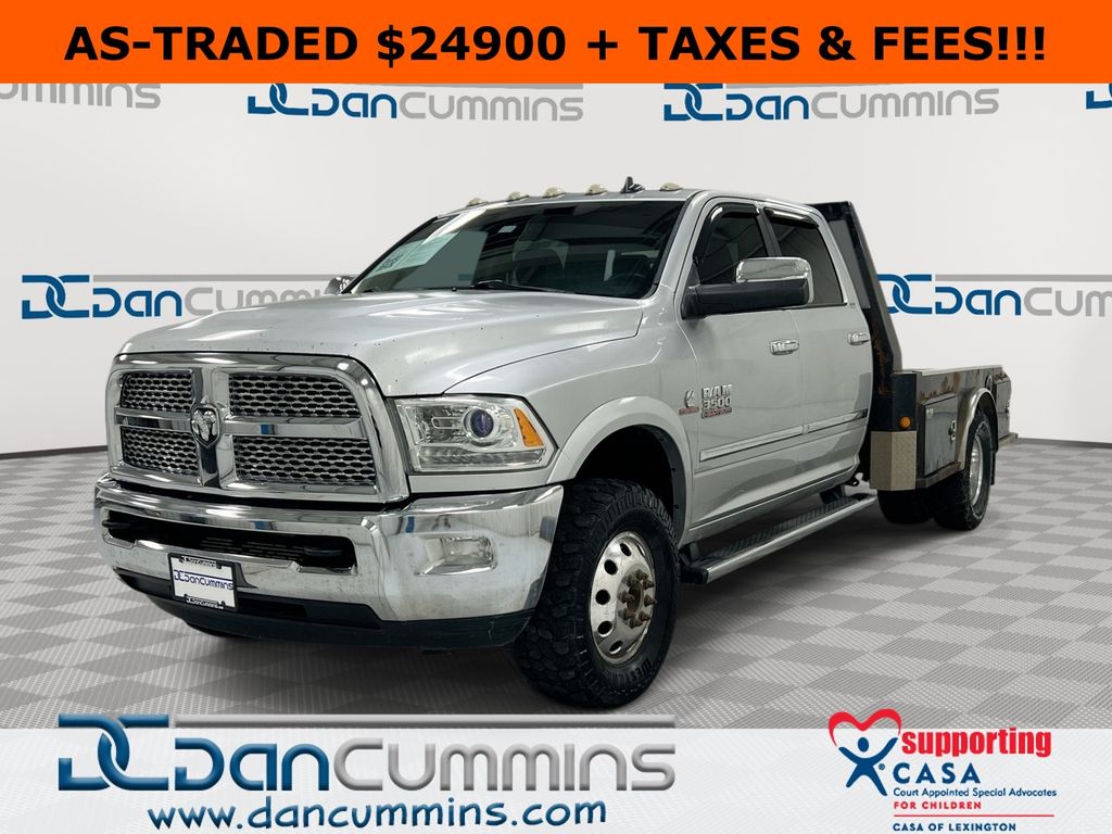 Bright Silver Metallic Clearcoat 2014 RAM 3500 Chassis Laramie Crew Cab 4WD Pickup Truck Four-Wheel Drive 6-Speed Automatic
