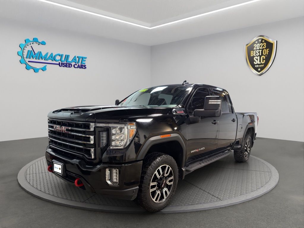 Onyx Black 2022 GMC Sierra 2500HD AT4 Crew Cab 4WD Pickup Truck Four-Wheel Drive Automatic