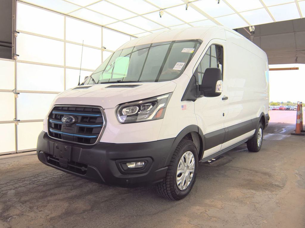 Oxford White 2022 Ford E-Transit 350 Medium Roof LB RWD Van Rear-Wheel Drive Automatic