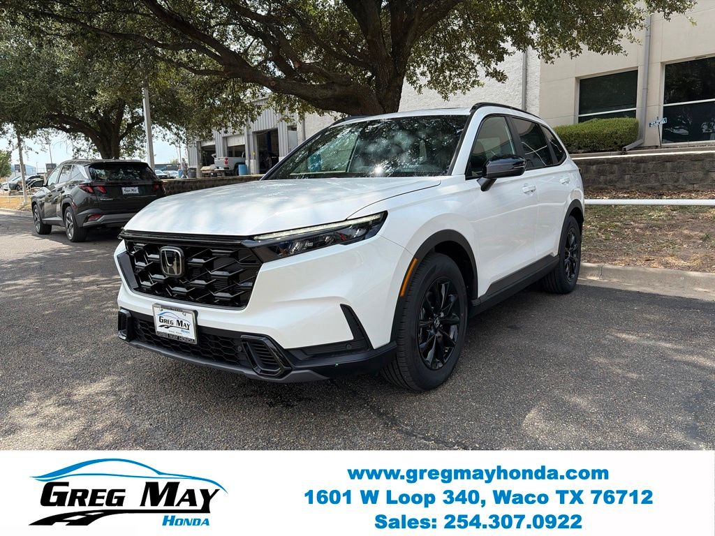 2026 Honda CR-V Hybrid Sport-L White at Greg May Honda
